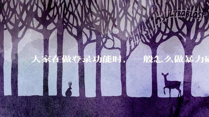 大家在做登录功能时，一般怎么做暴力破解防护？